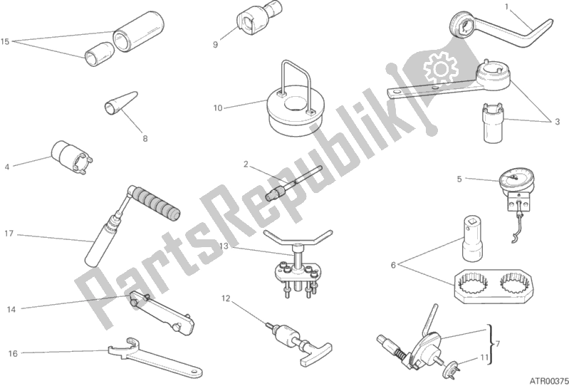 All parts for the 01a - Workshop Service Tools, Engine of the Ducati Monster 1200 R USA 2019
